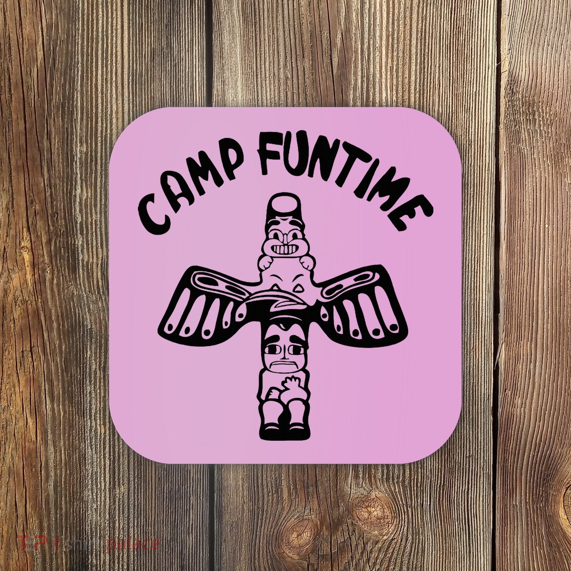 Camp Funtime Gift Punk Rock Retro Summer Coaster