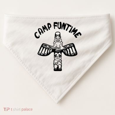 Camp Funtime Gift Punk Rock Retro Summer USA-Made Doggie Bandana