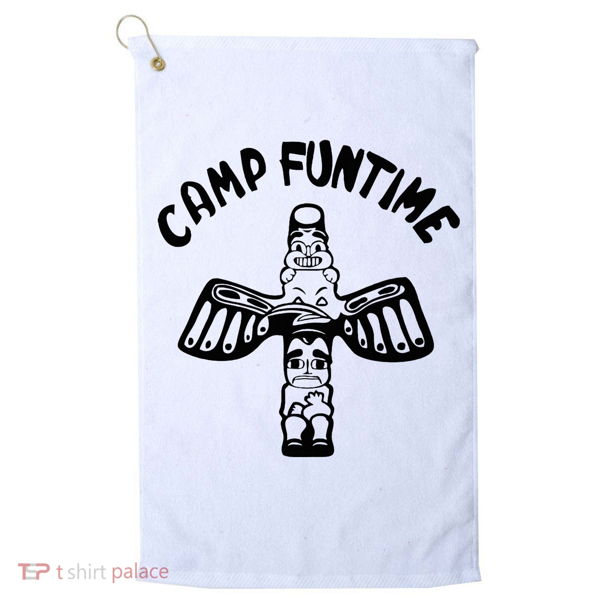 Camp Funtime Gift Punk Rock Retro Summer Golf Towel