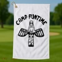 Camp Funtime Gift Punk Rock Retro Summer Golf Towel thumb 1