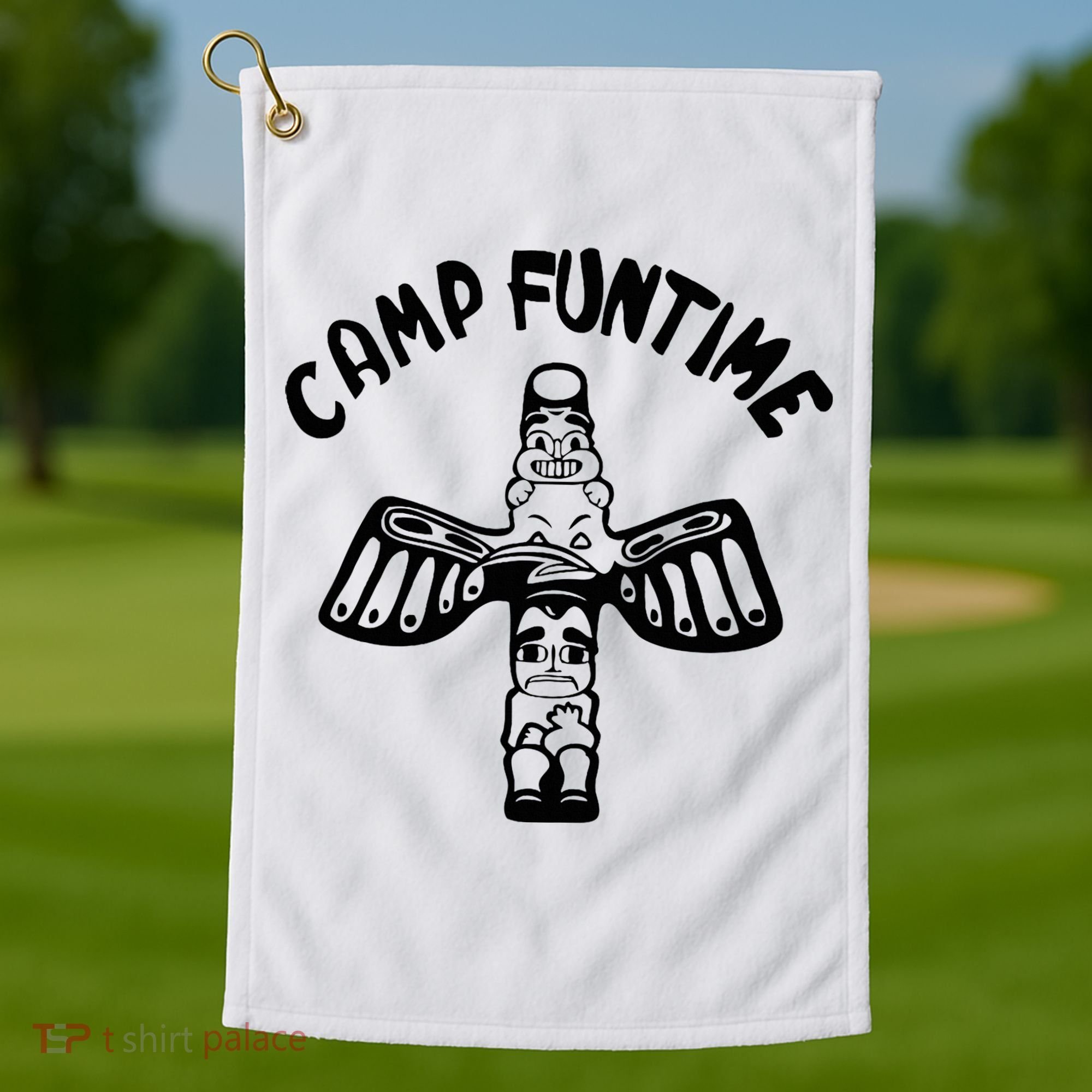 Camp Funtime Gift Punk Rock Retro Summer Golf Towel