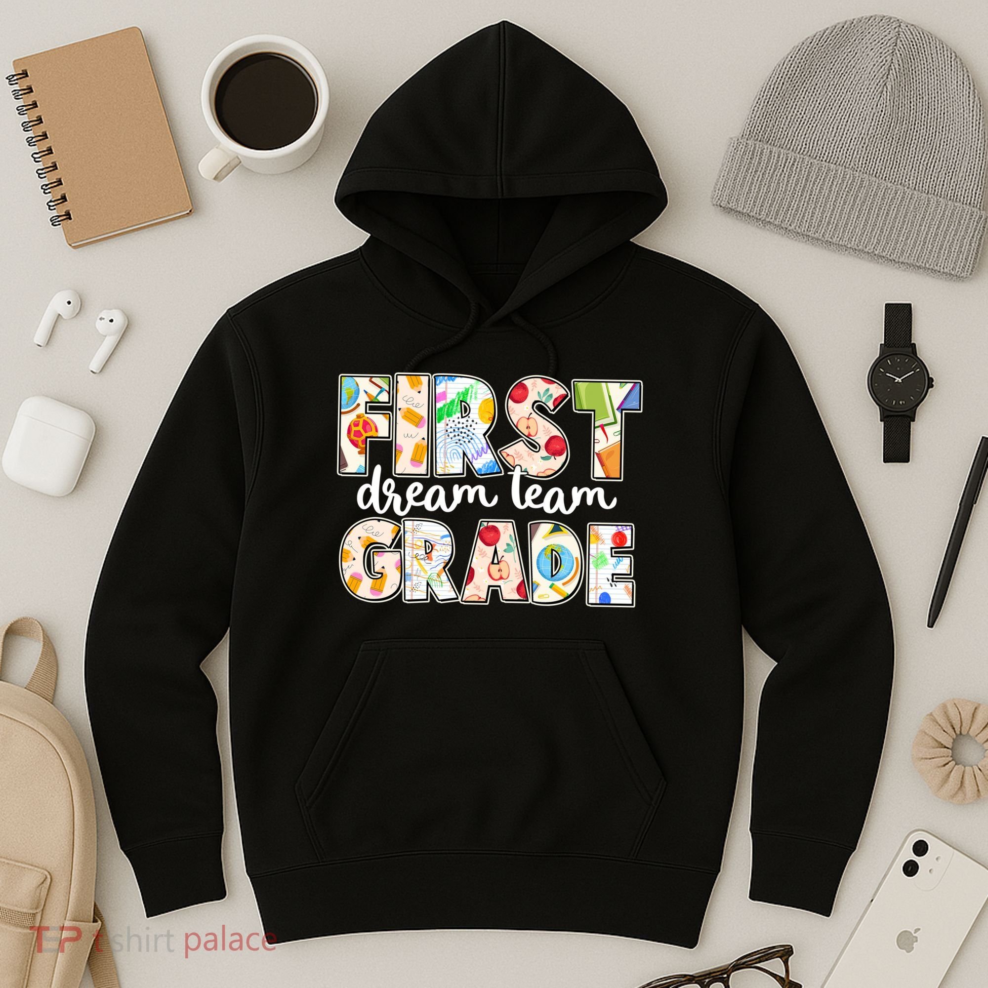Cute First Grade Dream Team Back To School Hoodie