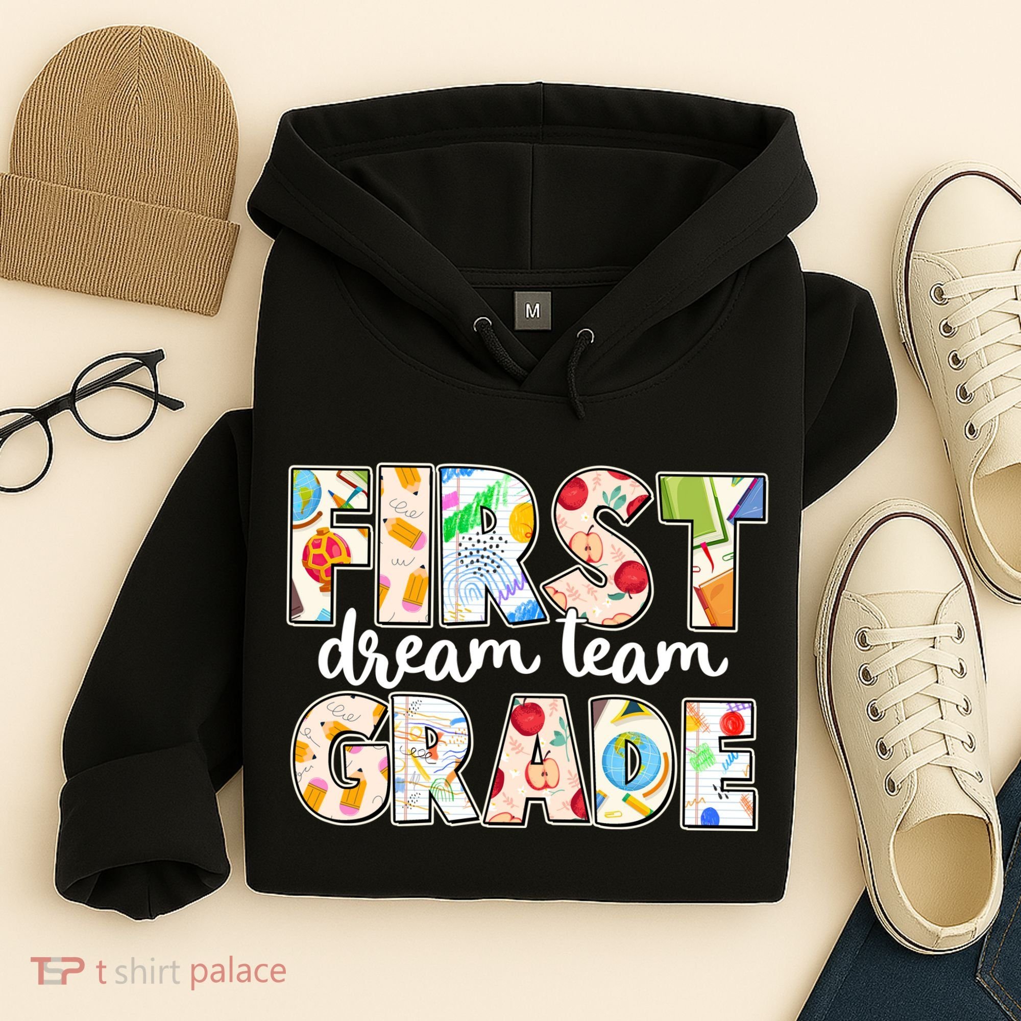 Cute First Grade Dream Team Back To School Hoodie