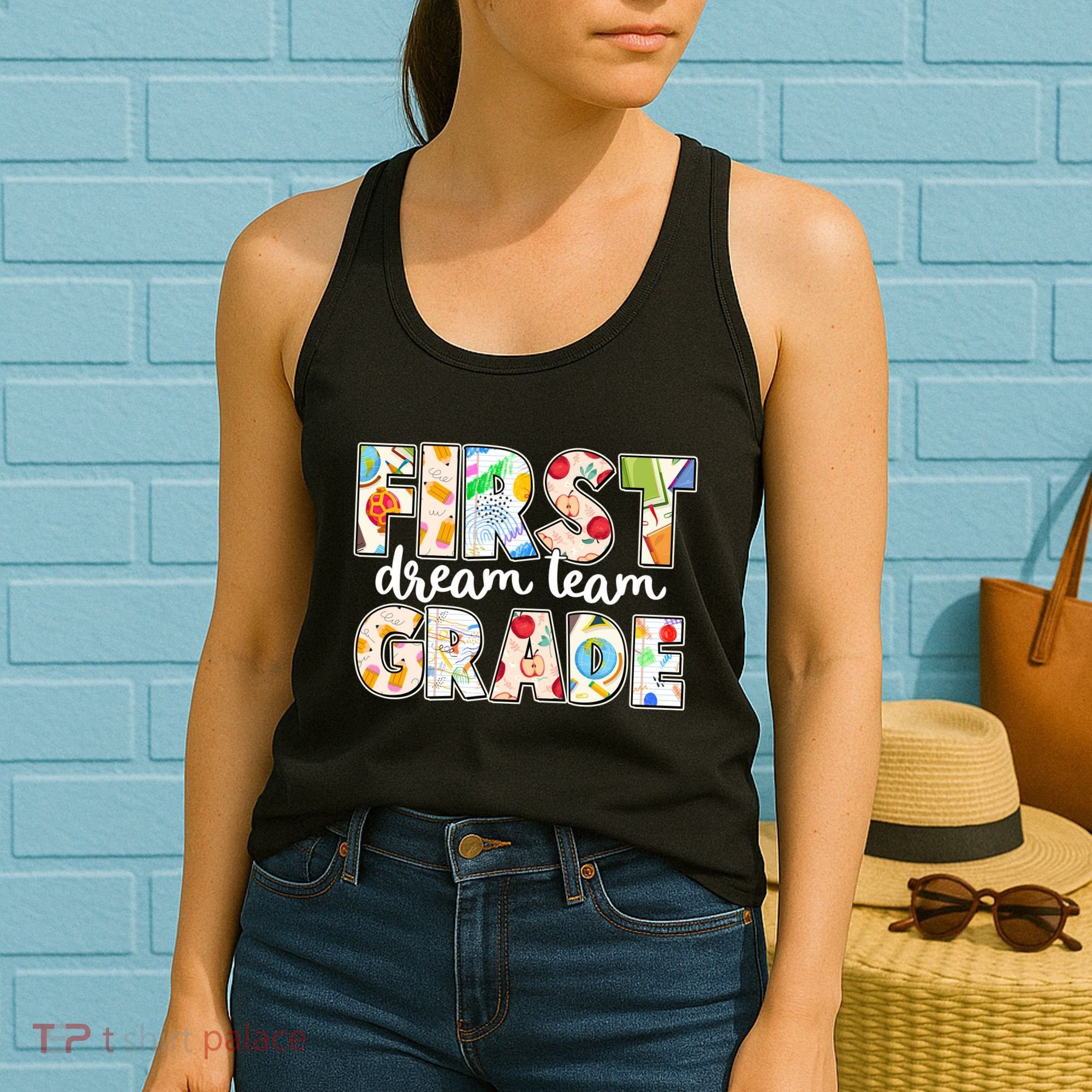 Cute First Grade Dream Team Back To School Women's Tank Top