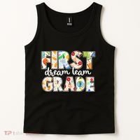 Cute First Grade Dream Team Back To School Tank Top thumb 2
