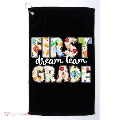 Cute First Grade Dream Team Back To School Golf Towel