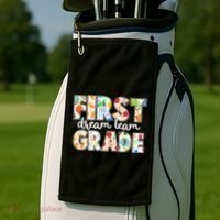 Cute First Grade Dream Team Back To School Golf Towel thumb 2