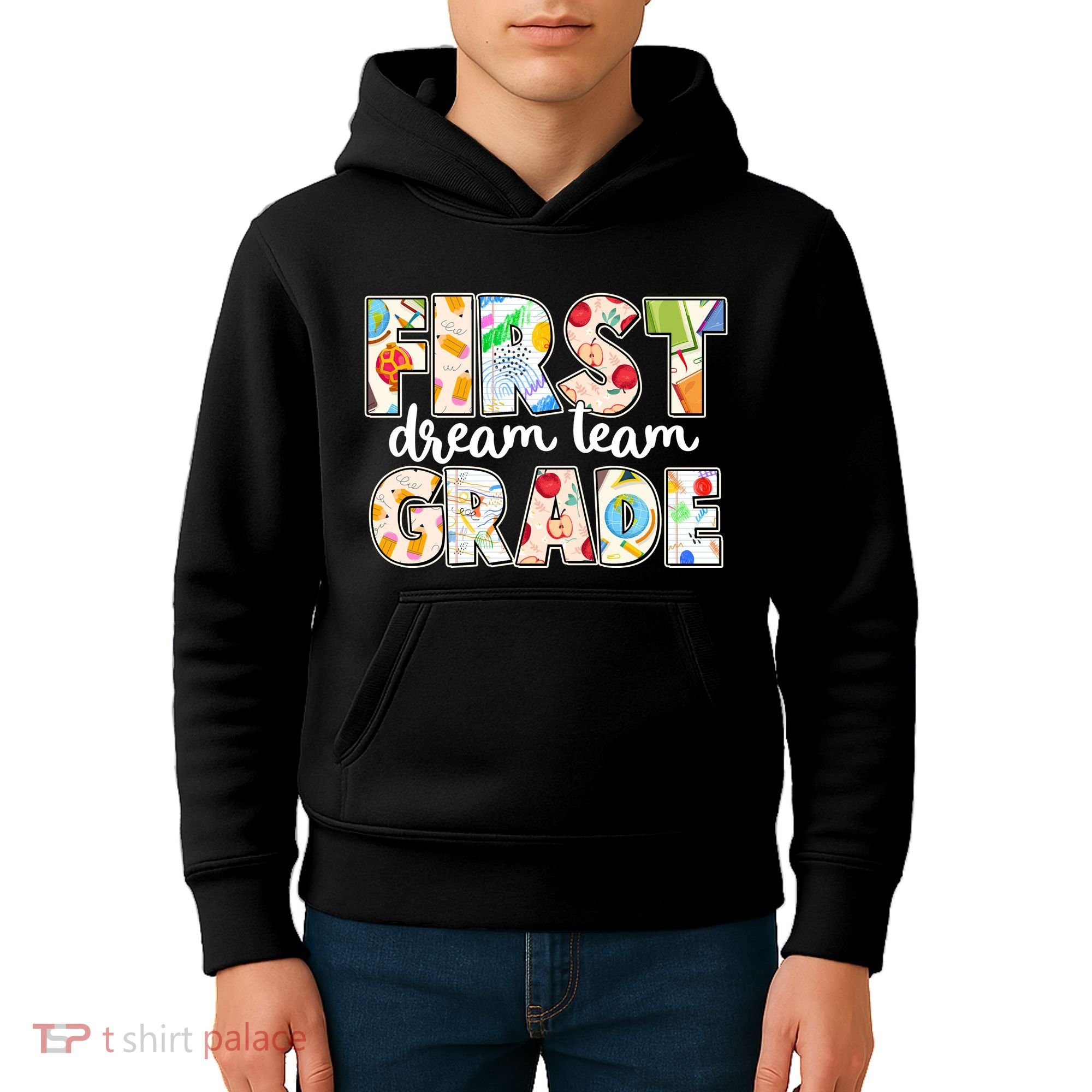 Cute First Grade Dream Team Back To School Kids Hoodie