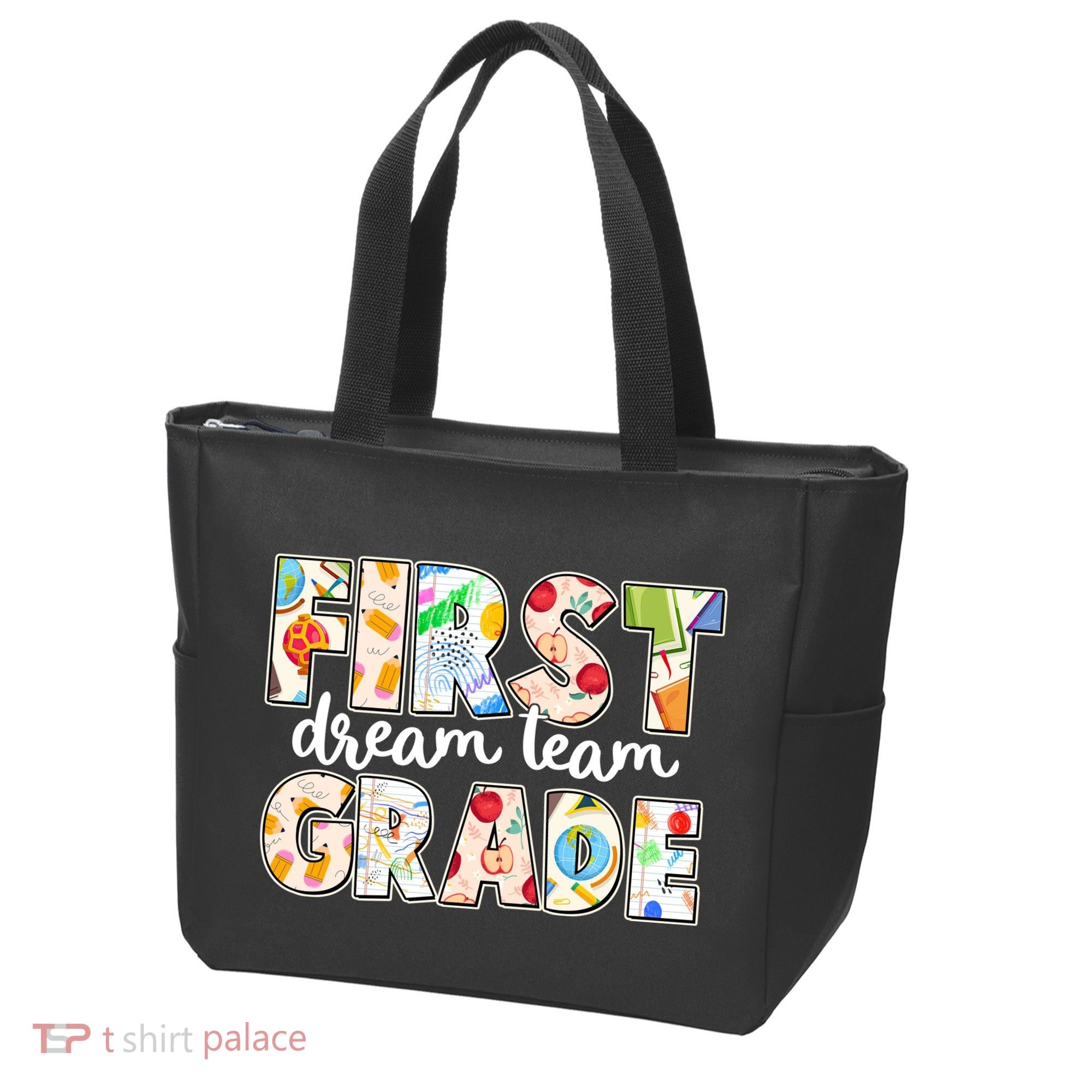 Cute First Grade Dream Team Back To School Tote Bag
