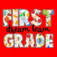 Cute First Grade Dream Team Back To School Santa Hat thumb 1