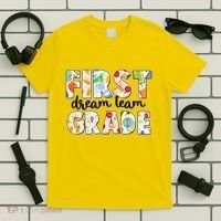 Cute First Grade Dream Team Back To School T-Shirt thumb 5