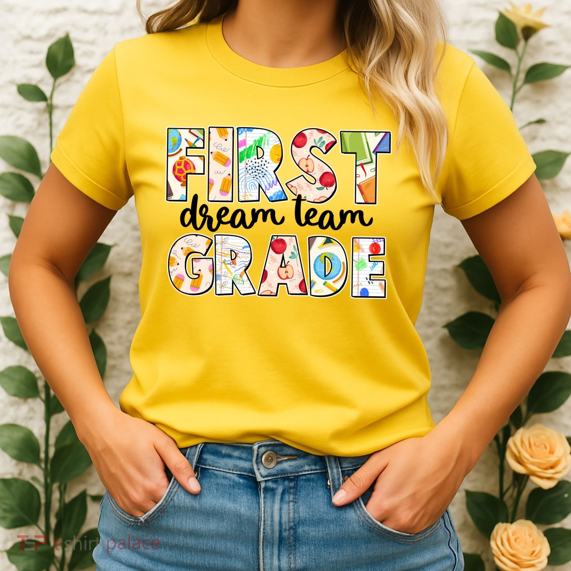 Cute First Grade Dream Team Back To School Women's T-Shirt