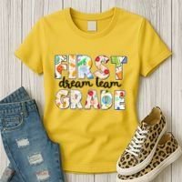 Cute First Grade Dream Team Back To School Women's T-Shirt thumb 3