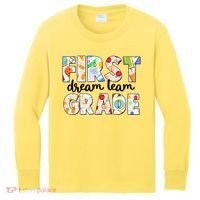 Cute First Grade Dream Team Back To School Kids Long Sleeve Shirt thumb 0