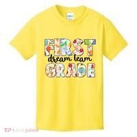 Cute First Grade Dream Team Back To School Kids T-Shirt thumb 0