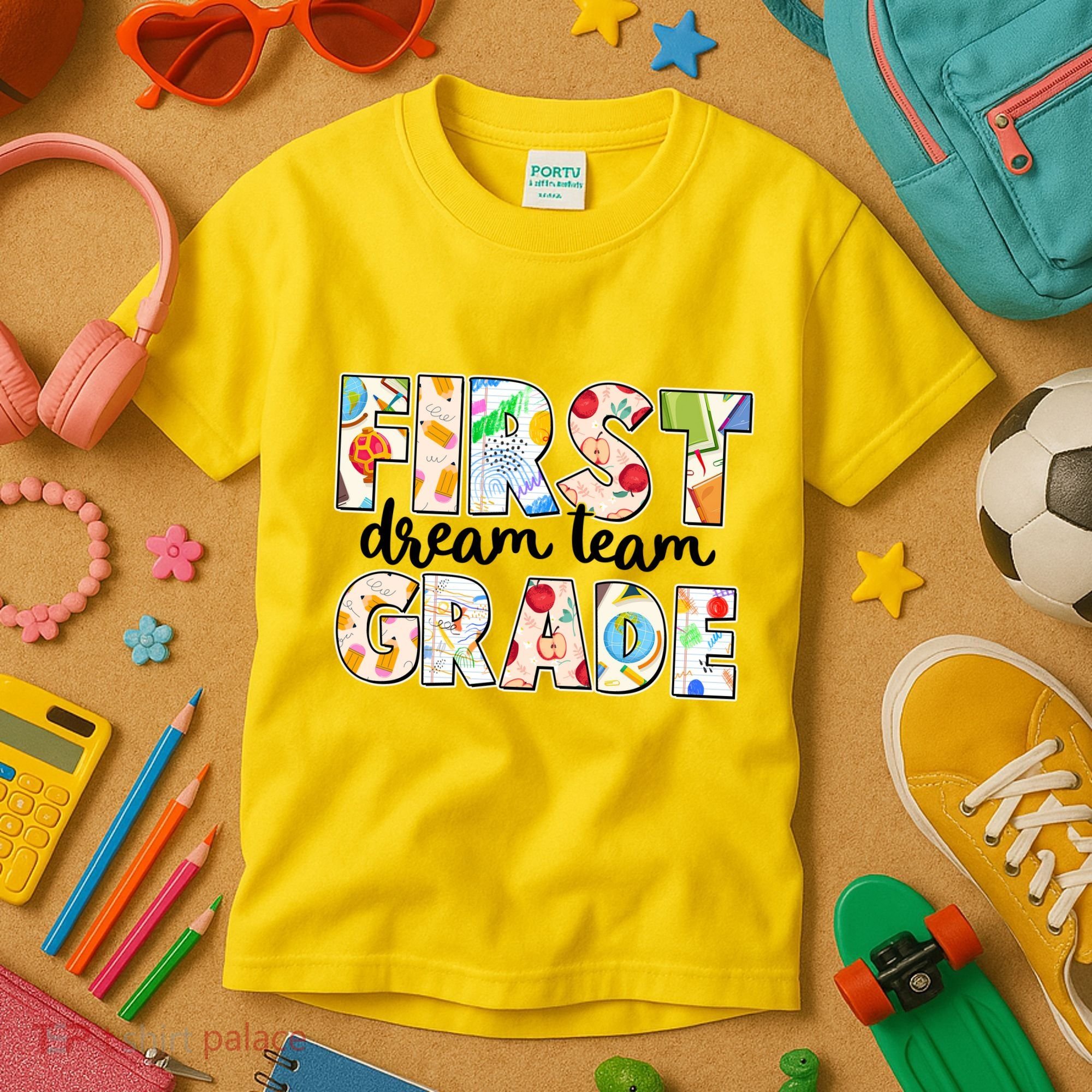 Cute First Grade Dream Team Back To School Kids T-Shirt