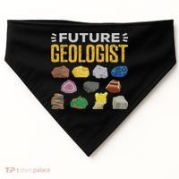 Cool Future Geologist Geology Student Earth Science USA-Made Doggie Bandana thumb 0