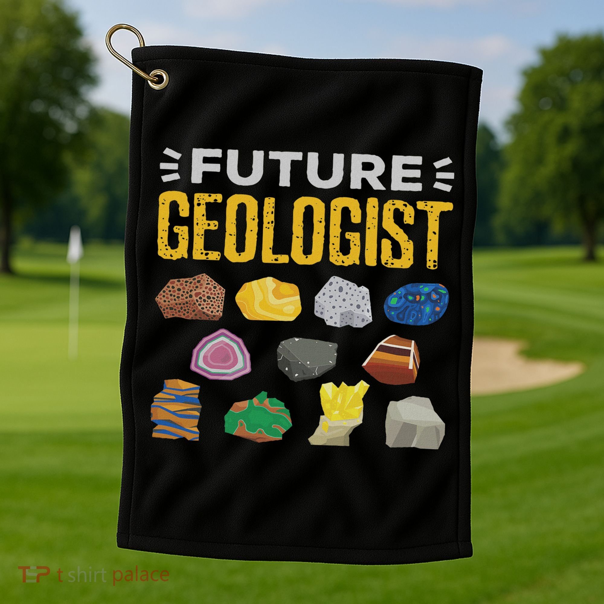 Cool Future Geologist Geology Student Earth Science Golf Towel