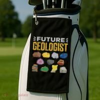 Cool Future Geologist Geology Student Earth Science Golf Towel thumb 2