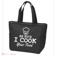 Chef - Funny Gift Be Nice I Cook Your Food Tote Bag thumb 3