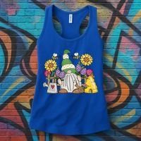 Cute Flower Garden Gnome With Bees And Flowers Gift Gardener Funny Gift Women's Tank Top thumb 3