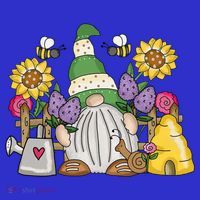 Cute Flower Garden Gnome With Bees And Flowers Gift Gardener Funny Gift Women's Tank Top thumb 5