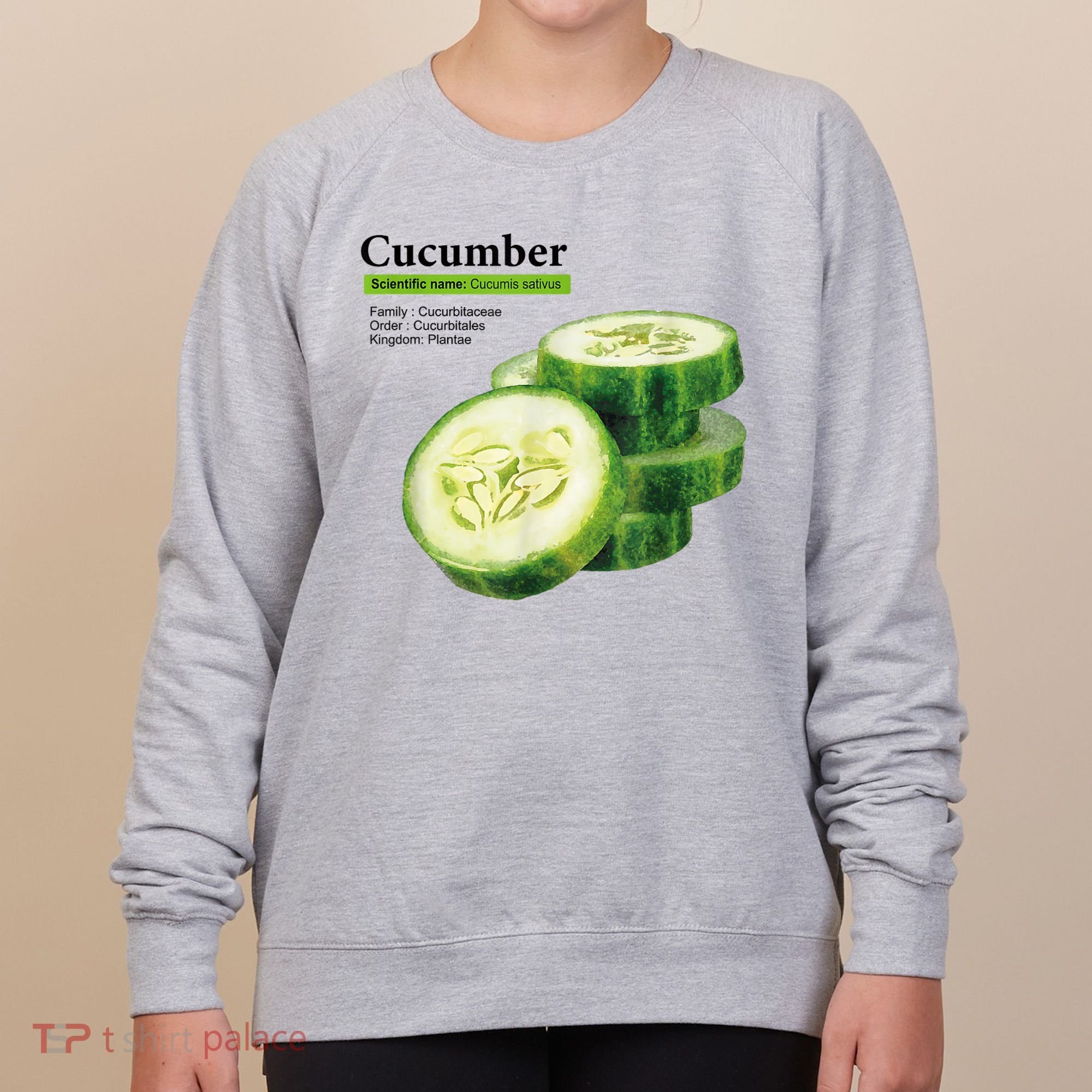 Cucumber Funny Graphic Vegetable Food Women's Sweatshirt