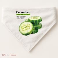 Cucumber Funny Graphic Vegetable Food USA-Made Doggie Bandana thumb 0