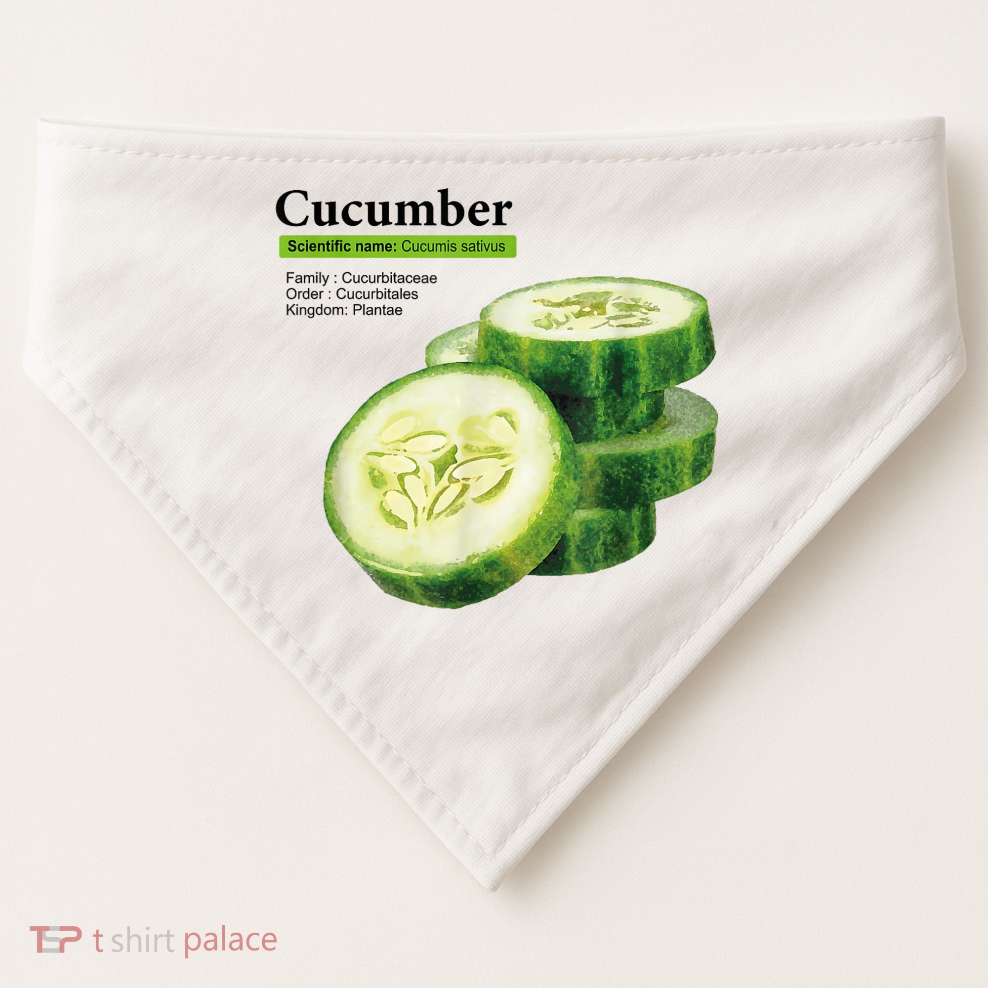 Cucumber Funny Graphic Vegetable Food USA-Made Doggie Bandana