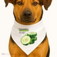 Cucumber Funny Graphic Vegetable Food USA-Made Doggie Bandana thumb 1