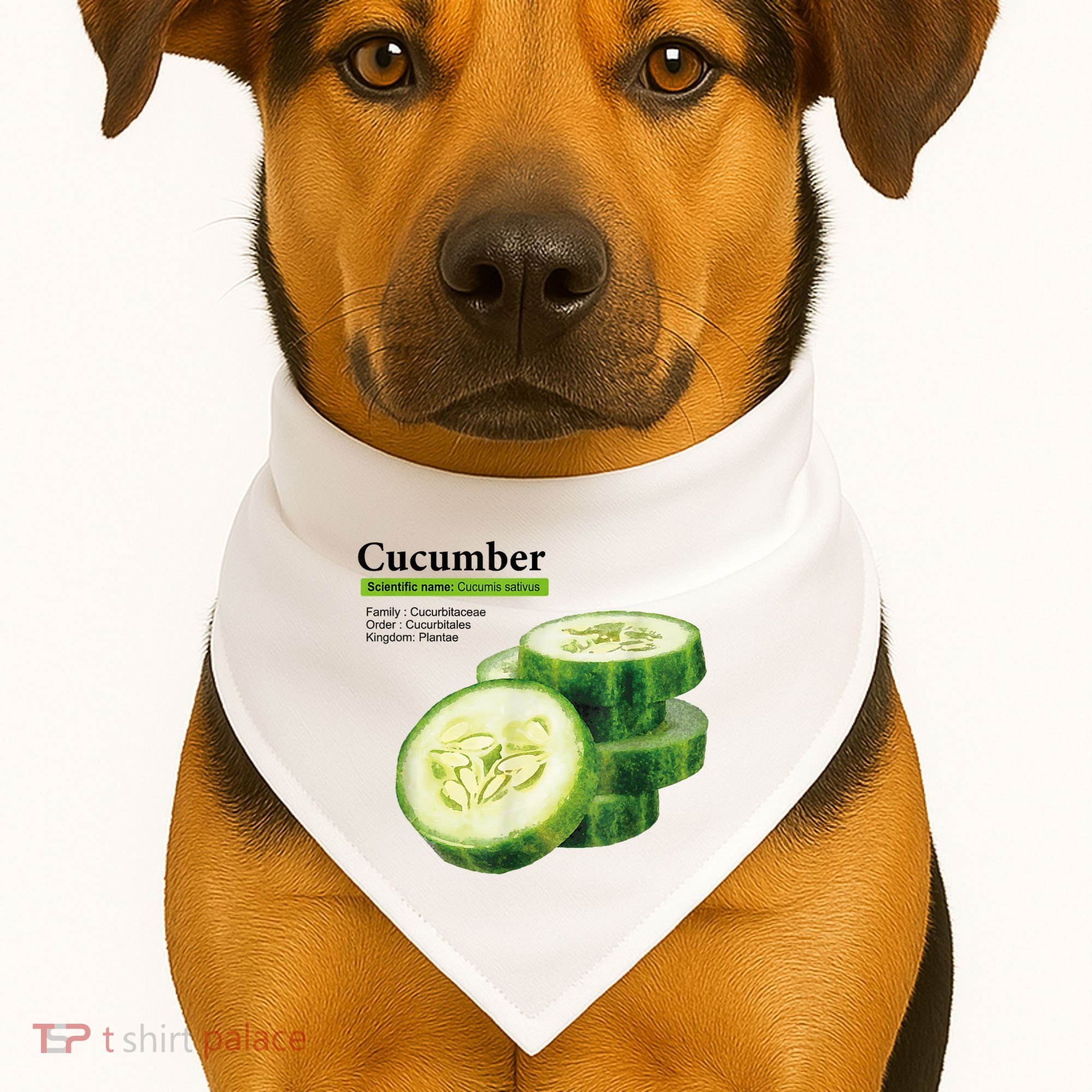Cucumber Funny Graphic Vegetable Food USA-Made Doggie Bandana