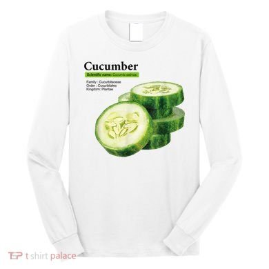 Cucumber Funny Graphic Vegetable Food Long Sleeve Shirt