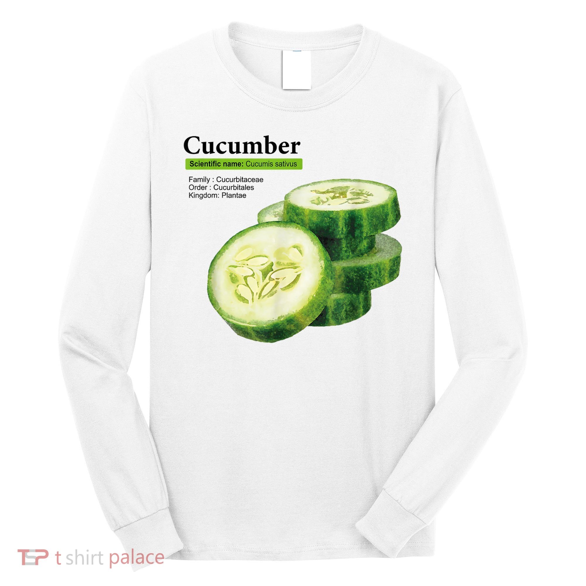 Cucumber Funny Graphic Vegetable Food Long Sleeve Shirt