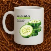 Cucumber Funny Graphic Vegetable Food Coffee Mug thumb 2