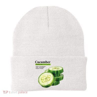 Cucumber Funny Graphic Vegetable Food Beanie
