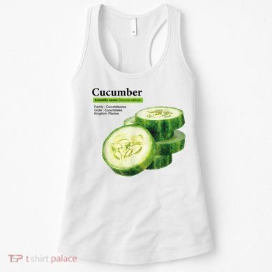 Cucumber Funny Graphic Vegetable Food Women's Tank Top