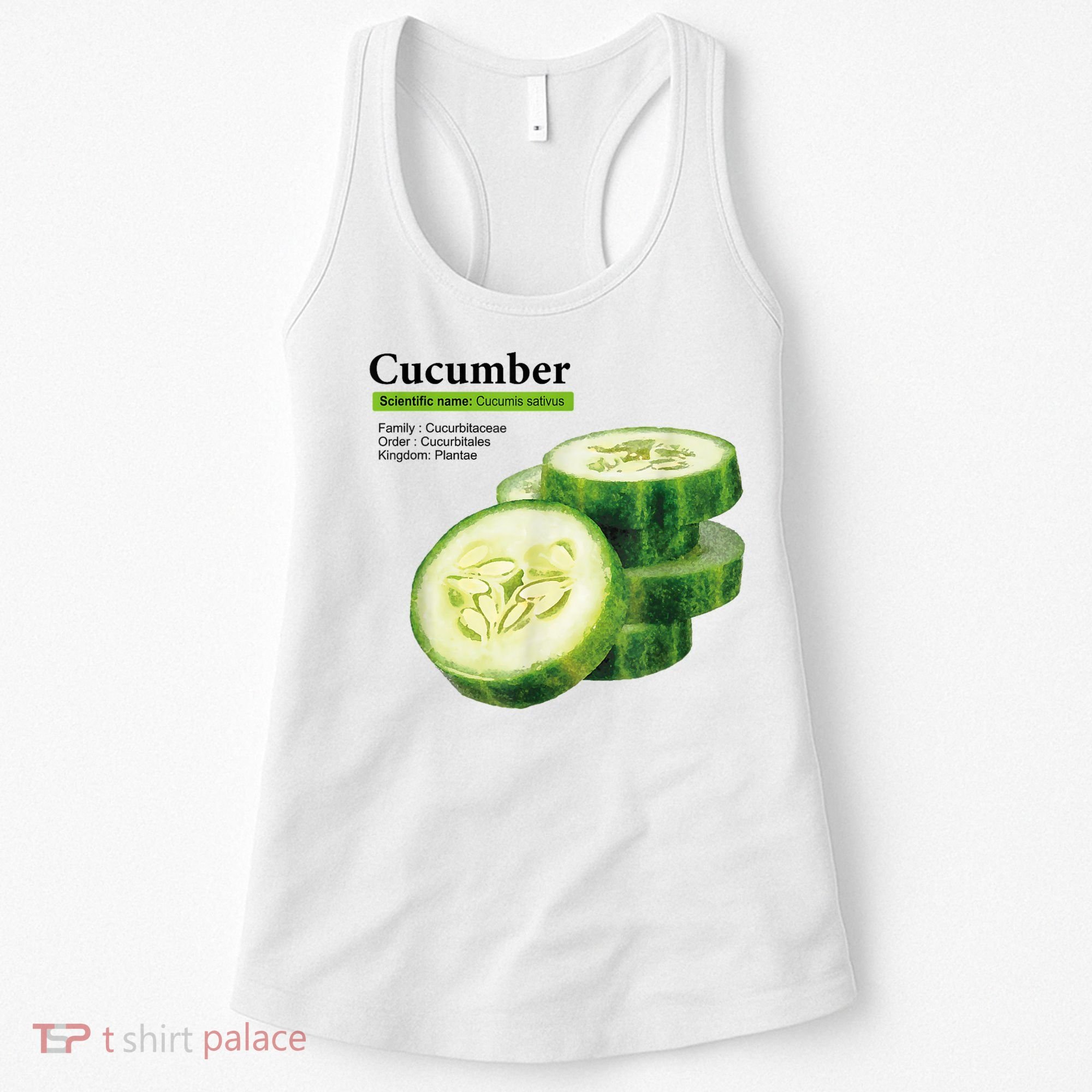 Cucumber Funny Graphic Vegetable Food Women's Tank Top