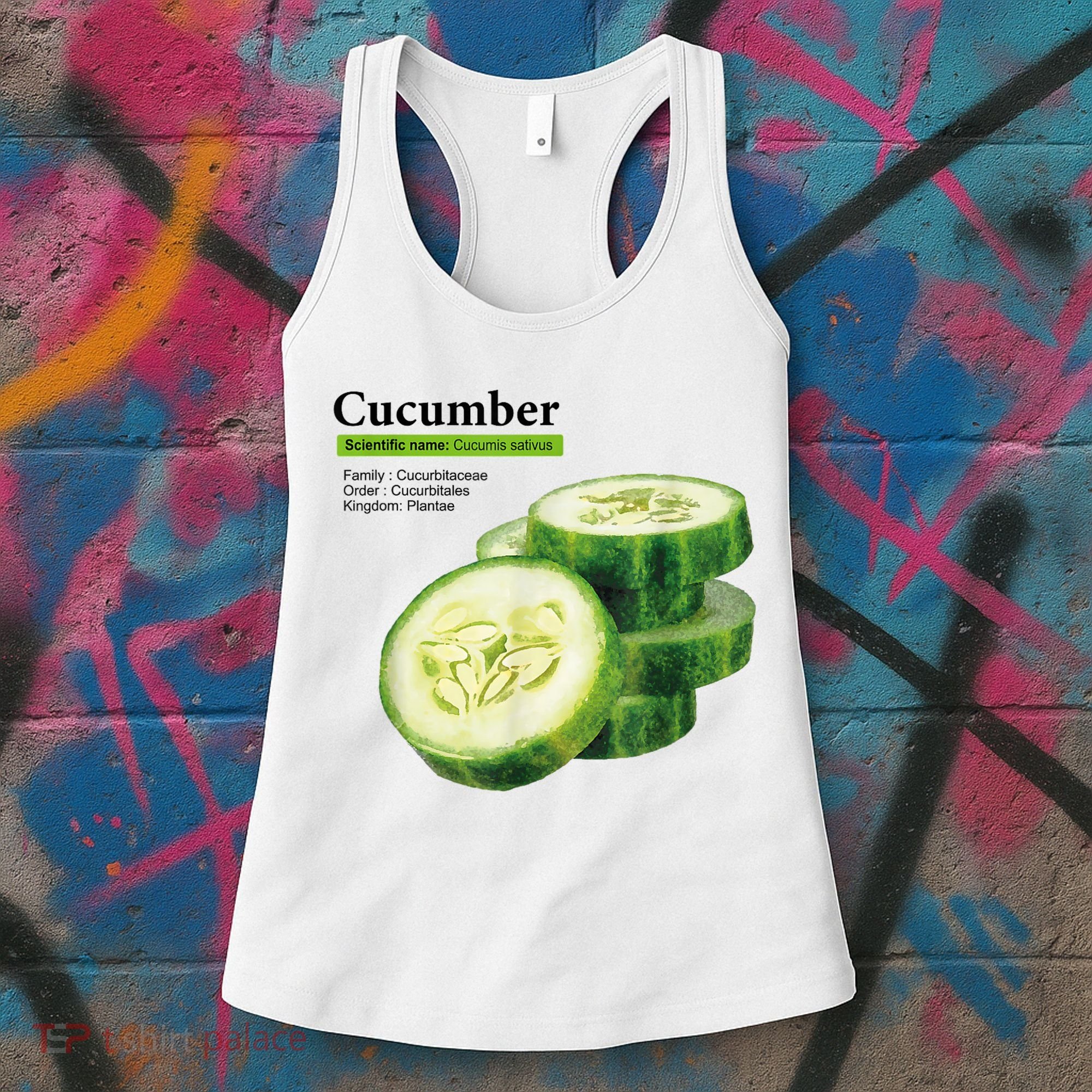 Cucumber Funny Graphic Vegetable Food Women's Tank Top