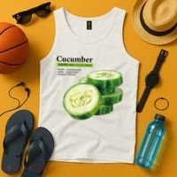 Cucumber Funny Graphic Vegetable Food Tank Top thumb 4