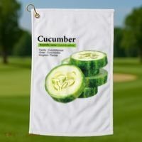 Cucumber Funny Graphic Vegetable Food Golf Towel thumb 1