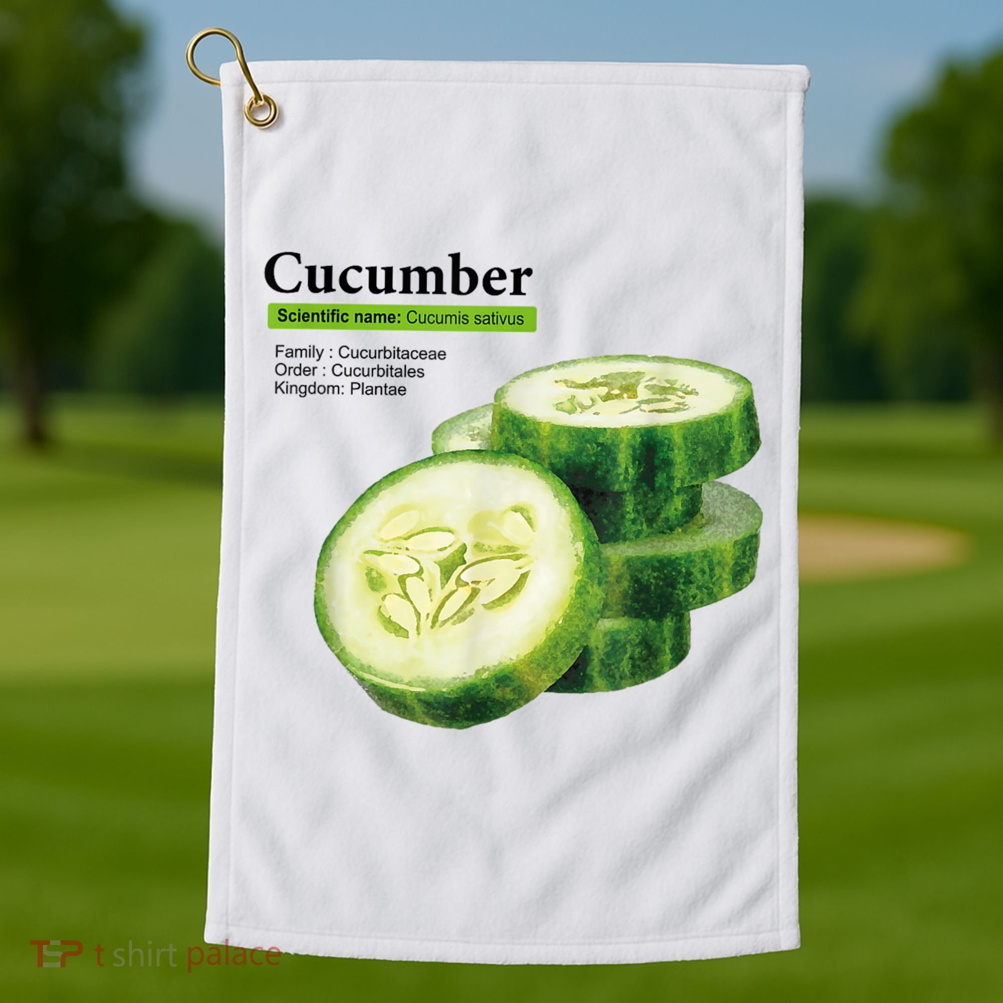 Cucumber Funny Graphic Vegetable Food Golf Towel