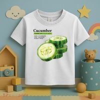 Cucumber Funny Graphic Vegetable Food Toddler T-Shirt thumb 3