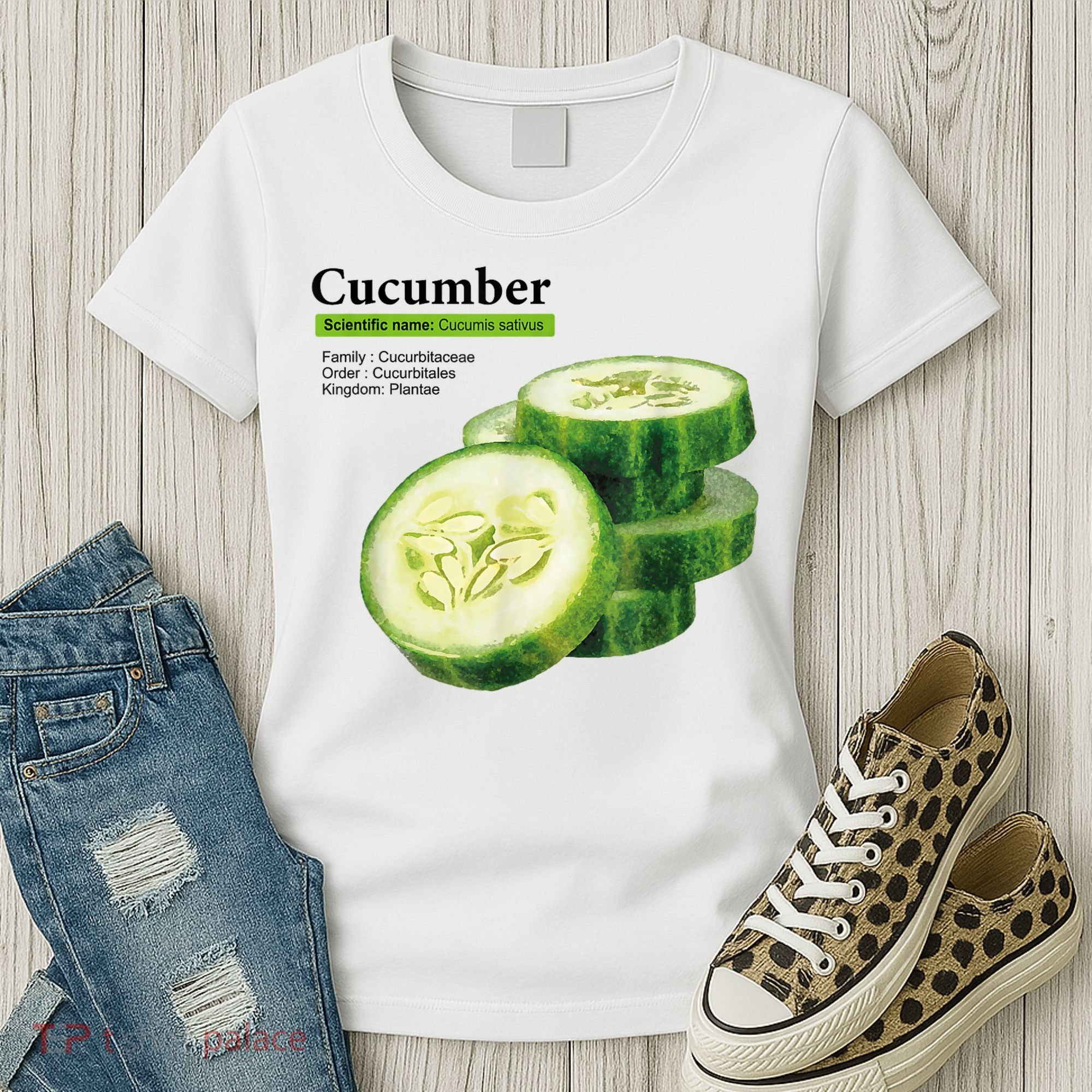 Cucumber Funny Graphic Vegetable Food Women's T-Shirt