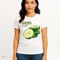 Cucumber Funny Graphic Vegetable Food Women's T-Shirt thumb 4