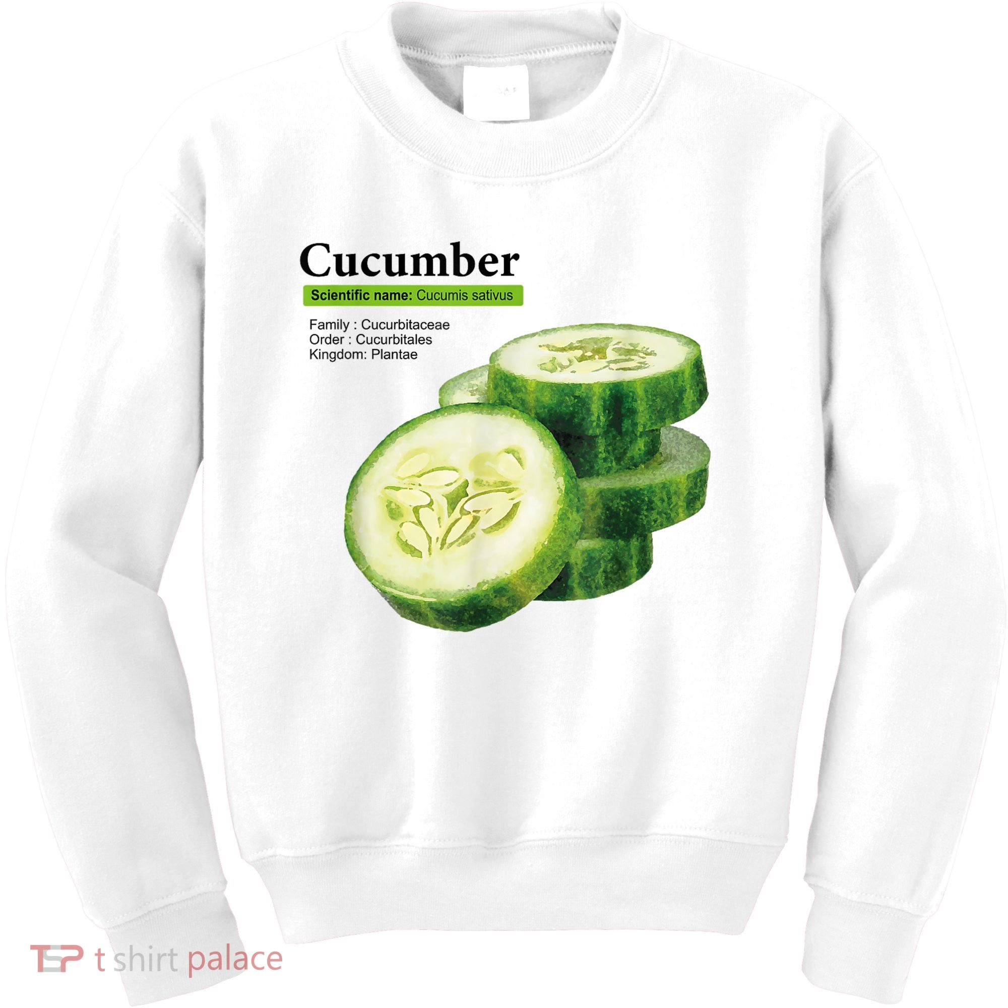 Cucumber Funny Graphic Vegetable Food Kids Sweatshirt