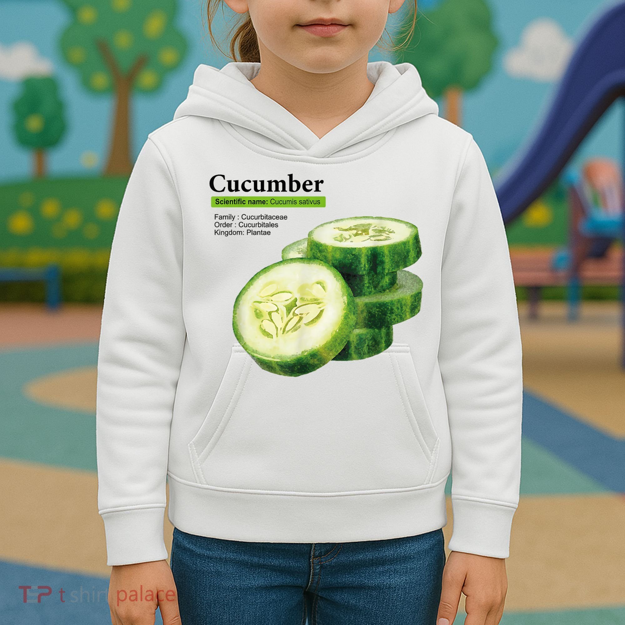 Cucumber Funny Graphic Vegetable Food Kids Hoodie