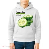 Cucumber Funny Graphic Vegetable Food Kids Hoodie thumb 4