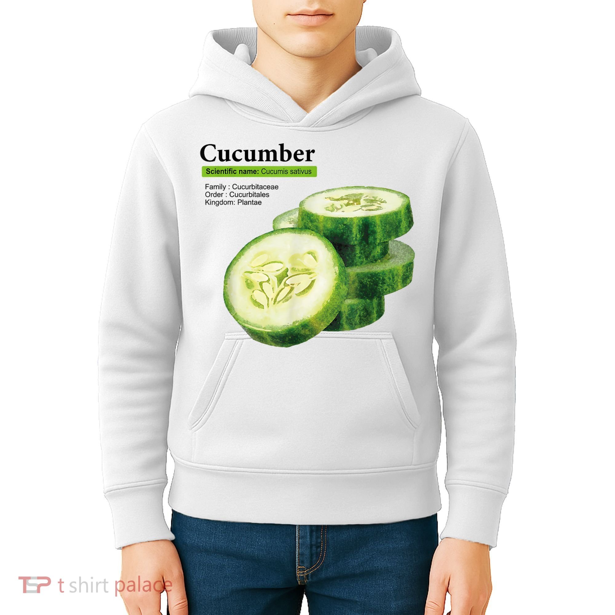 Cucumber Funny Graphic Vegetable Food Kids Hoodie