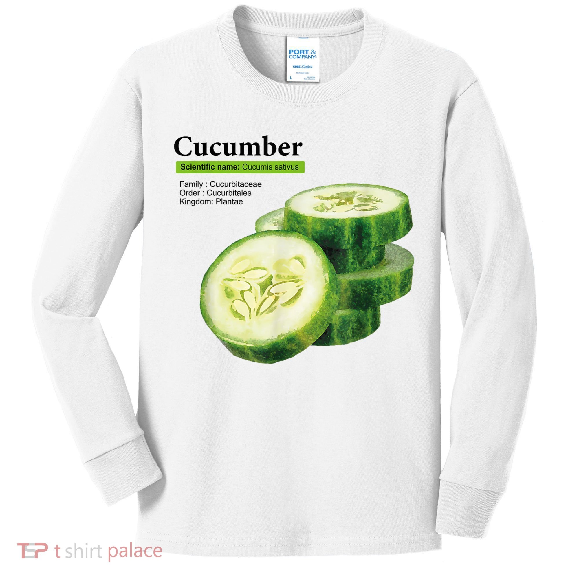 Cucumber Funny Graphic Vegetable Food Kids Long Sleeve Shirt