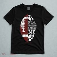 Christian Football Gifts Religious Verse T-Shirt thumb 5